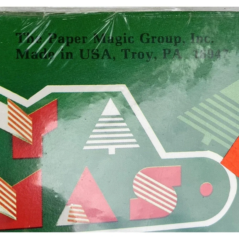 Vtg Merry Christmas Giant Holiday Wall Decoration Dimensional 3-1/2' USA